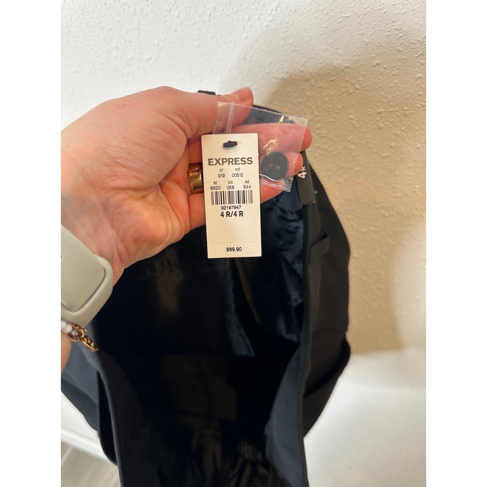Express Editor Straight Slim Pant Black Womens Size 4 - Picture 4 of 4